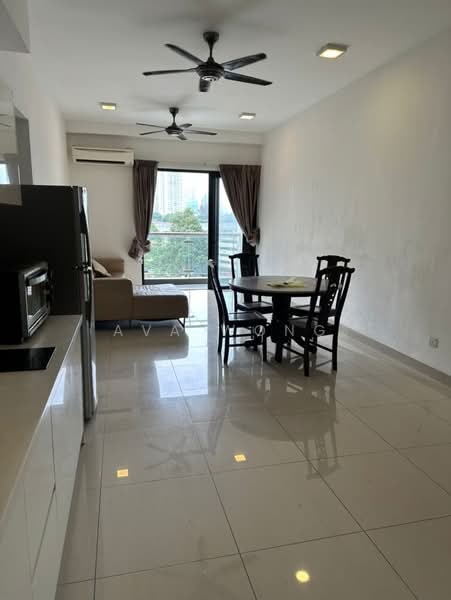 Furnished living and dining area